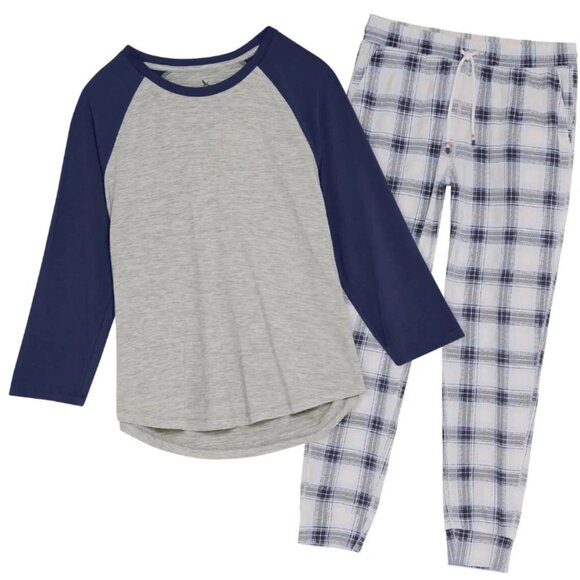 NWT Eddie Bauer Women’s Ultra Soft 2-Piece Sleep Pajama Lounge Set | Blue - Picture 3 of 8